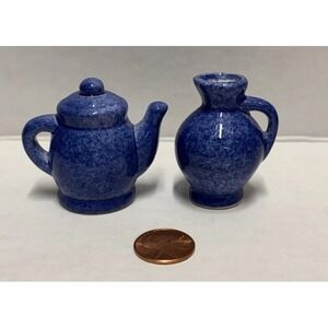 Enesco Tea Pot and jar with handle Cs mini set of 2